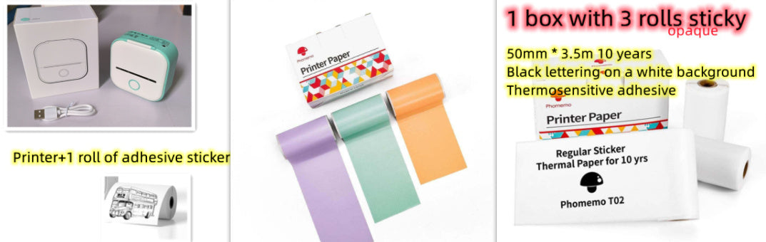 Portable Mini Thermal Label Printer Home Photo Printer Student Wrong Question Printer Bluetooth-compatible Mini Label Printer Price Tag by Trends Vault