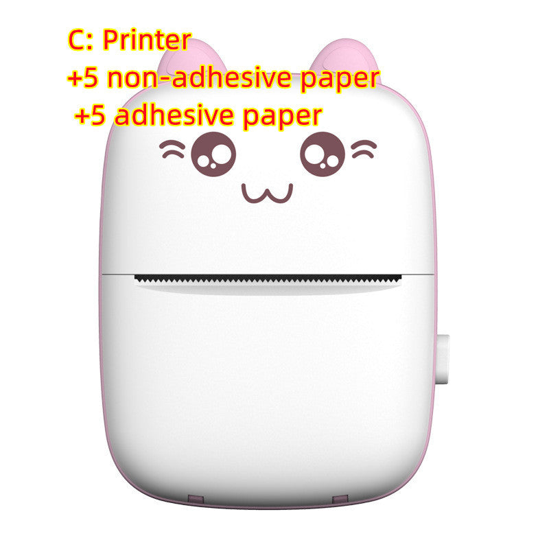 Mini Printer Portable Mini Bluetooth WiFi New Wrong Printer Mobile Phone Photo Title Note Hot Print Pocket Student Error Label Printer by Trends Vault