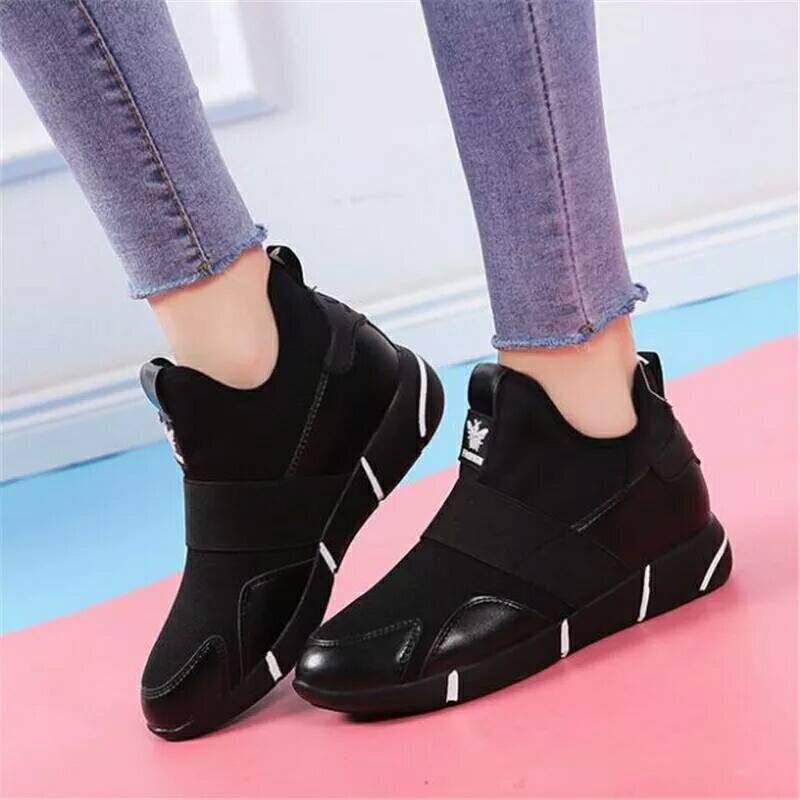 Korean Style Women Mesh Upper Travel Shoes Casual Mid Heel