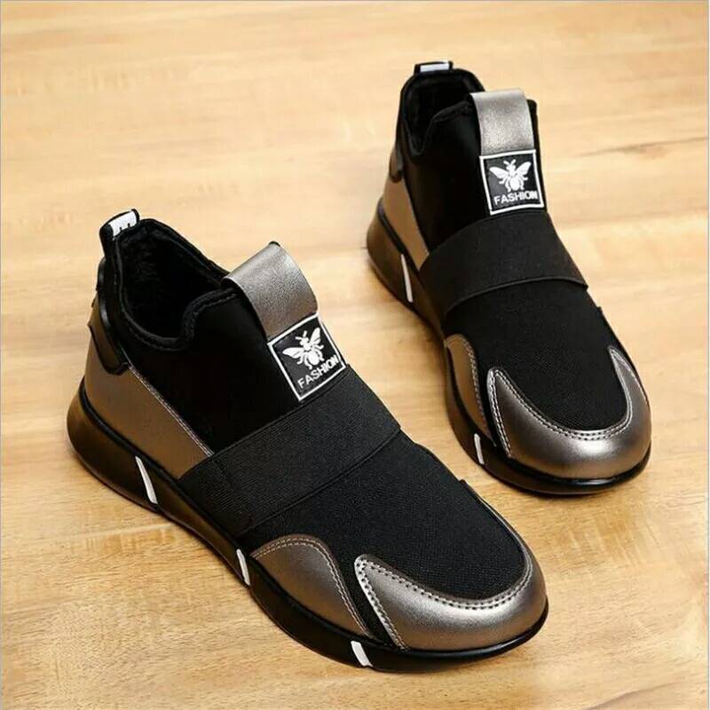 Korean Style Women Mesh Upper Travel Shoes Casual Mid Heel
