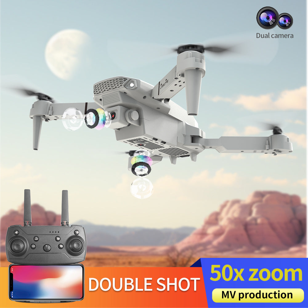 E88 Dual Camera Drone, WiFi FPV Double Folding RC Quadcopter Altitude Hold, Remote Control Toy For Beginners, Ideal Men's Gift For Outdoor Fun, Great For Christmas, Halloween, And Thanksgiving by Trends Vault