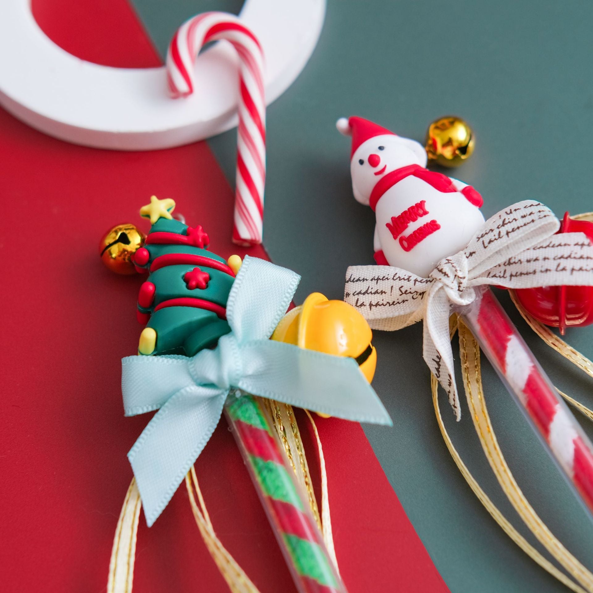 Handmade Tassel Bell Snowman Christmas Hat Fairy Wand