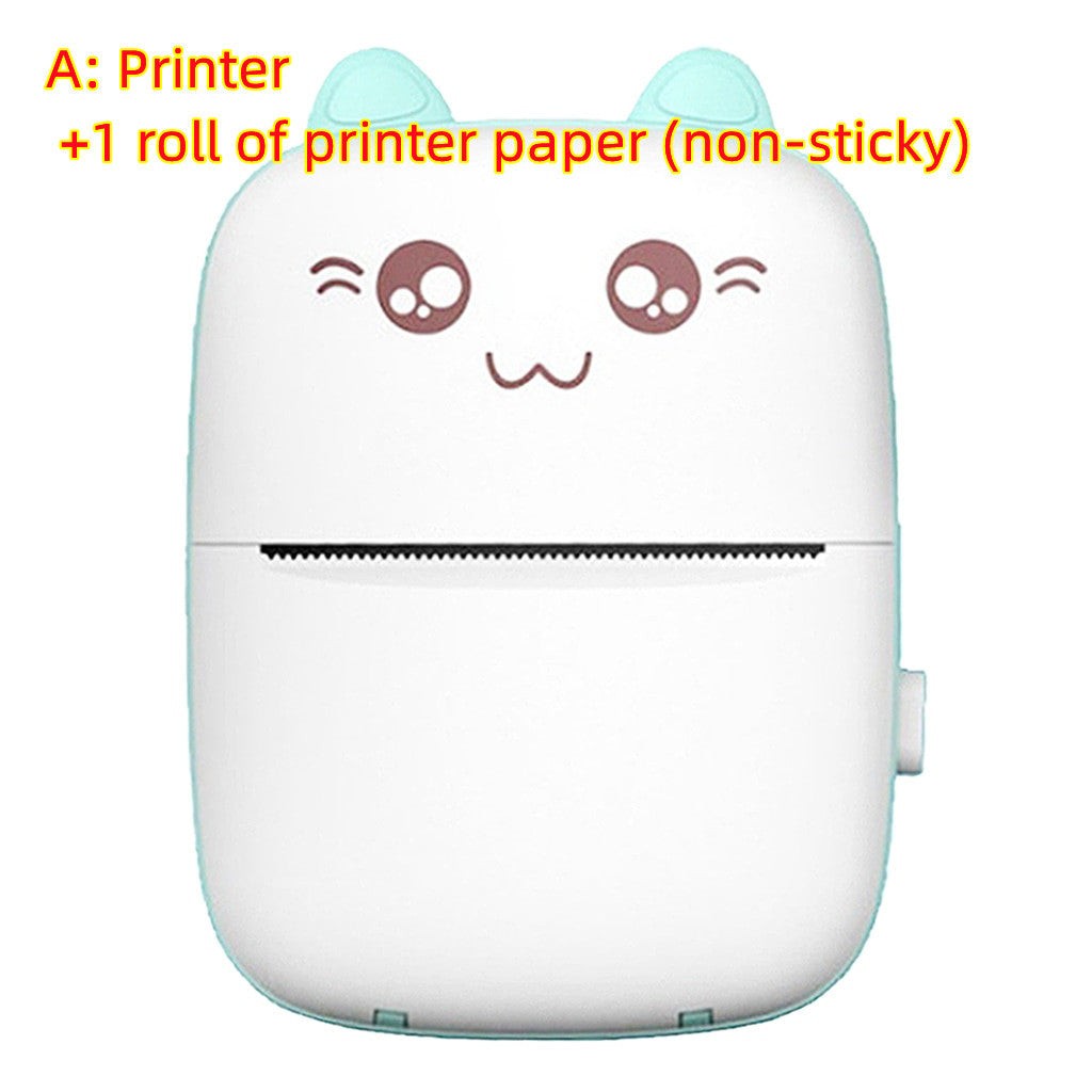 Mini Printer Portable Mini Bluetooth WiFi New Wrong Printer Mobile Phone Photo Title Note Hot Print Pocket Student Error Label Printer by Trends Vault