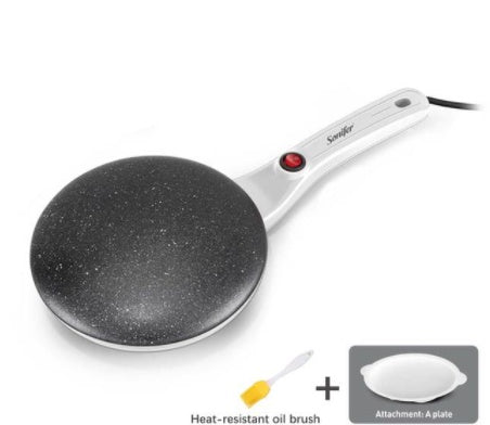 Breakfast Crepe Maker Spherical Non-stick Baking Pan, One Stick, Two Flips by Trends Vault