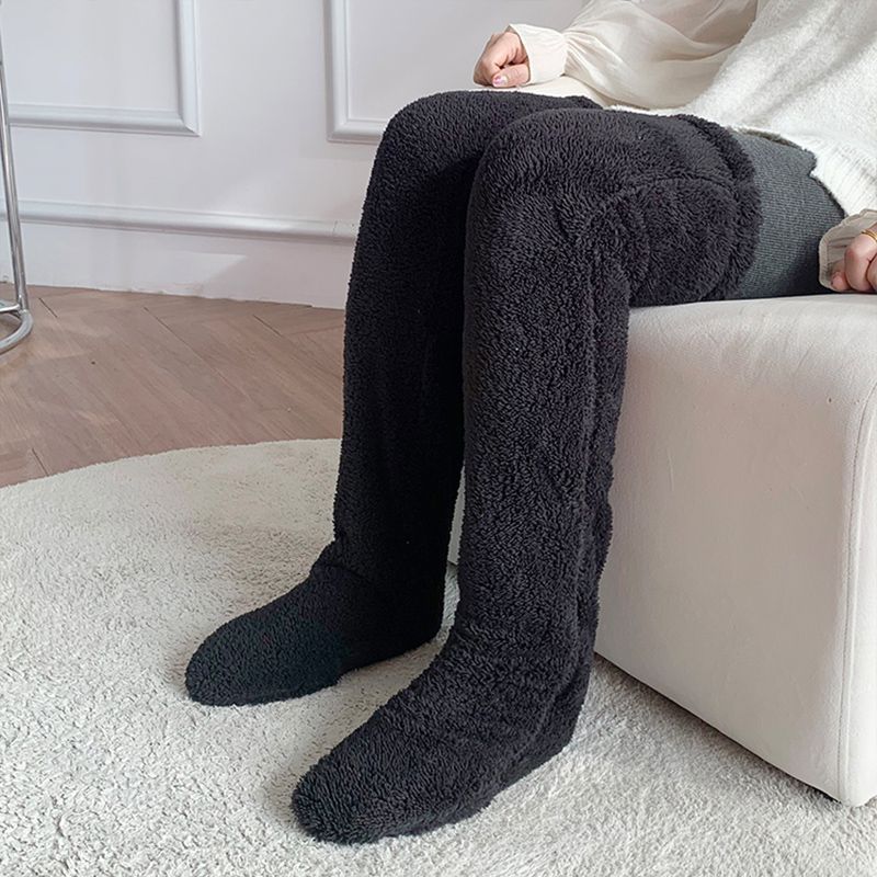 Over Knee High Fuzzy Socks Winter Warm Leg Stockings