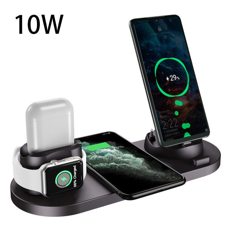 Wireless Charger For IPhone Fast Charger For Phone Fast Charging Pad For Phone Watch 6 In 1 Charging Dock Station by Trends Vault