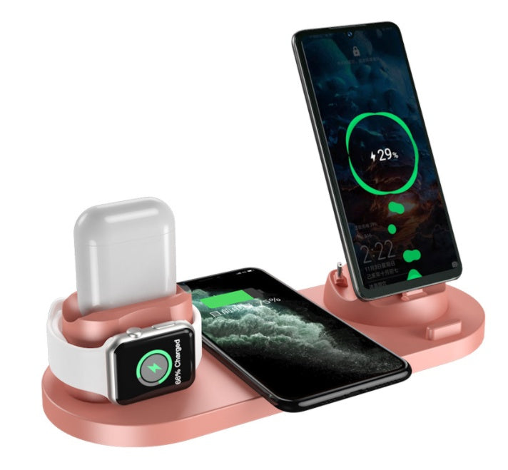 Wireless Charger For IPhone Fast Charger For Phone Fast Charging Pad For Phone Watch 6 In 1 Charging Dock Station by Trends Vault
