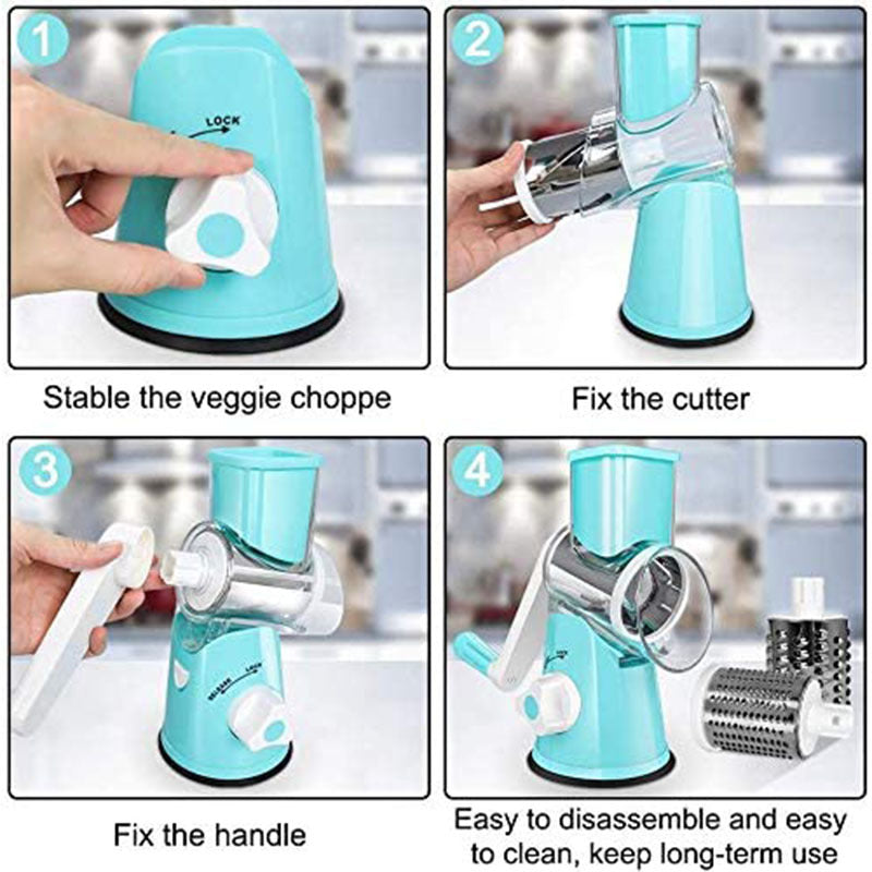 Kitchen Roller Vegetable Slicer Vertical Vegetable Cutter Rotary Grater Slicer For Fruit Vegetables And Nuts by Trends Vault