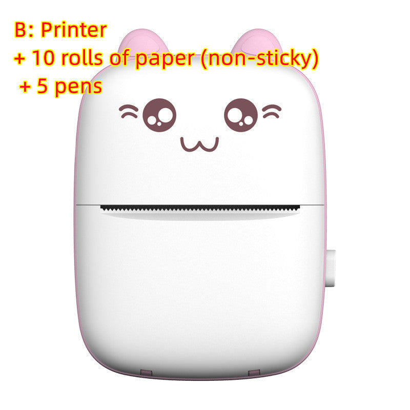 Mini Printer Portable Mini Bluetooth WiFi New Wrong Printer Mobile Phone Photo Title Note Hot Print Pocket Student Error Label Printer by Trends Vault