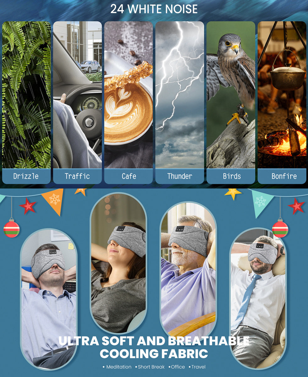 White Noise Bluetooth Sleep Eye Mask by Trends Vault