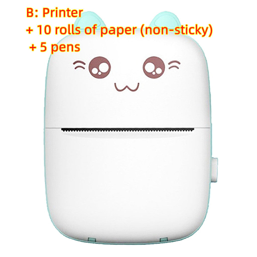 Mini Printer Portable Mini Bluetooth WiFi New Wrong Printer Mobile Phone Photo Title Note Hot Print Pocket Student Error Label Printer by Trends Vault