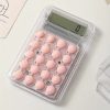 "8-Digit Handheld Student Calculator – Large LCD Display, Soft Silicone Buttons, Electronic Study Tool for School & Office (Random Color)"