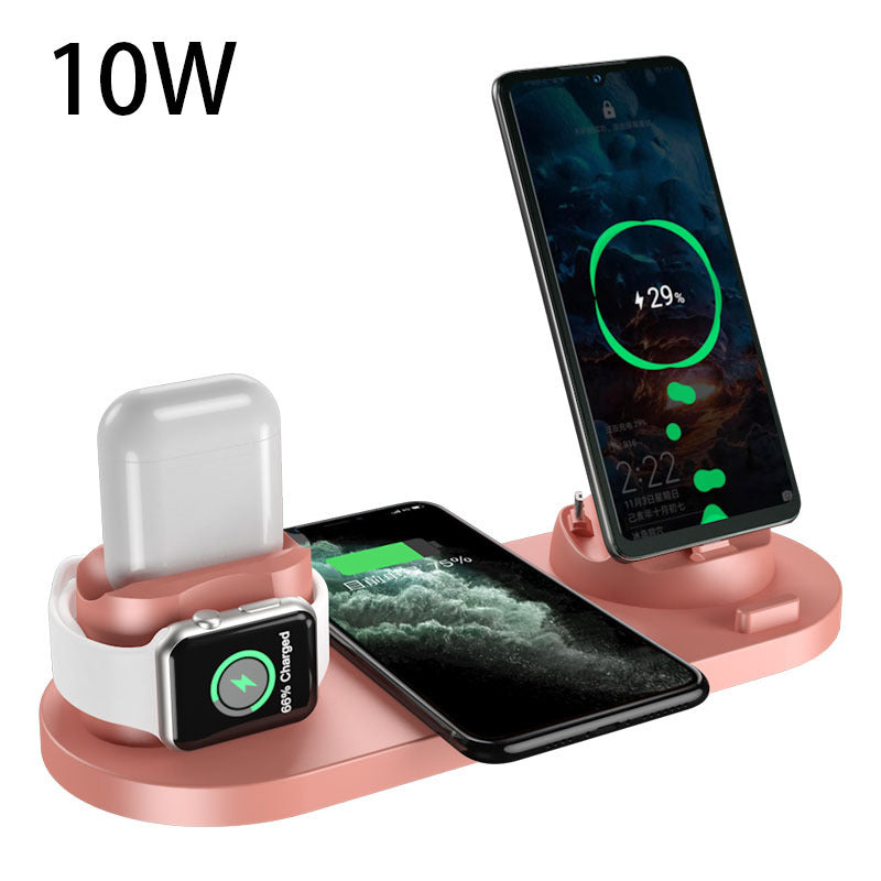 Wireless Charger For IPhone Fast Charger For Phone Fast Charging Pad For Phone Watch 6 In 1 Charging Dock Station by Trends Vault