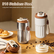 Smart Digital Thermal Bottle Coffee Mug 450ml Vacuum Flask