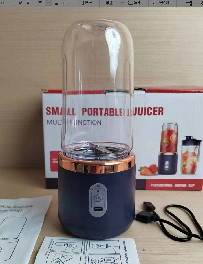6blade Portable Blender Mini Juicer Cup Extractor Smoothie USB Charging Fruit Squeezer Blender Food Mixer Ice Crusher Portable Juicer Machine by Trends Vault