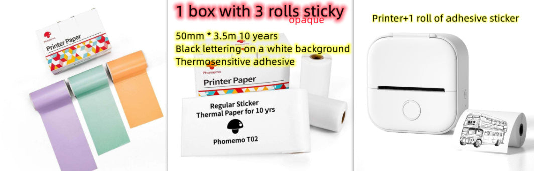 Portable Mini Thermal Label Printer Home Photo Printer Student Wrong Question Printer Bluetooth-compatible Mini Label Printer Price Tag by Trends Vault