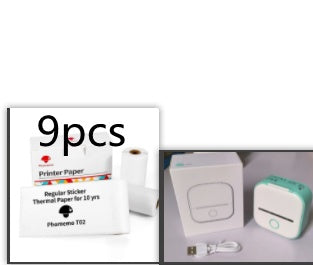 Portable Mini Thermal Label Printer Home Photo Printer Student Wrong Question Printer Bluetooth-compatible Mini Label Printer Price Tag by Trends Vault