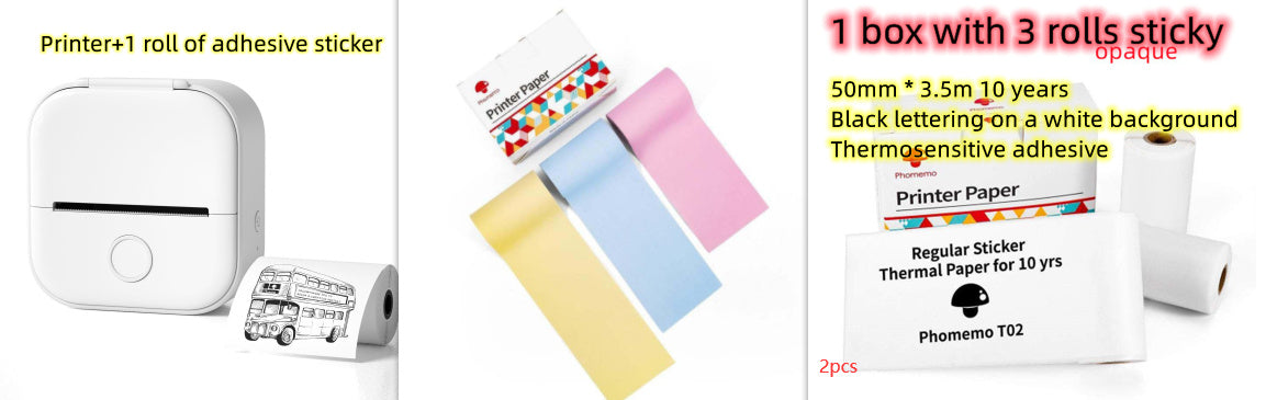 Portable Mini Thermal Label Printer Home Photo Printer Student Wrong Question Printer Bluetooth-compatible Mini Label Printer Price Tag by Trends Vault